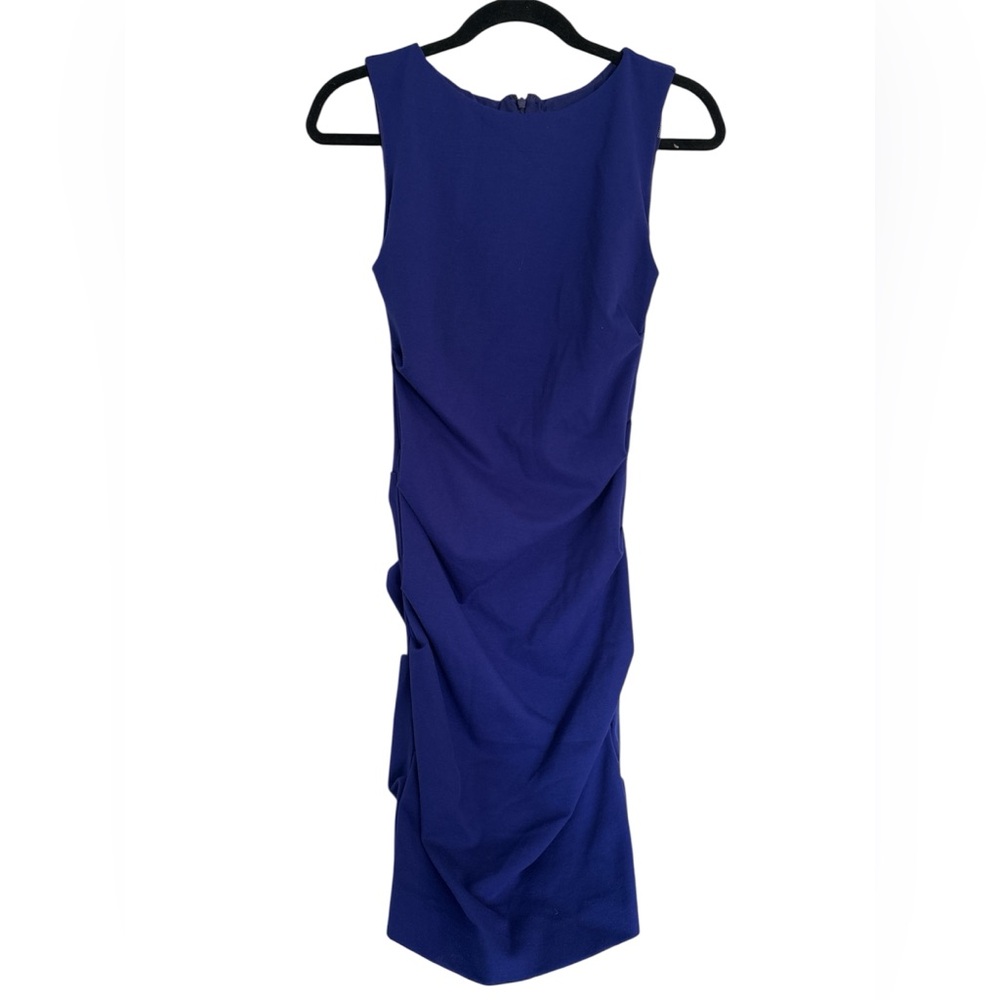 Nicole Miller New York Ruched Bodycon Dress Royal Blue